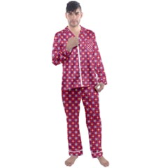 Df Magenta Rumor Men s Satin Pajamas Long Pants Set by deformigo