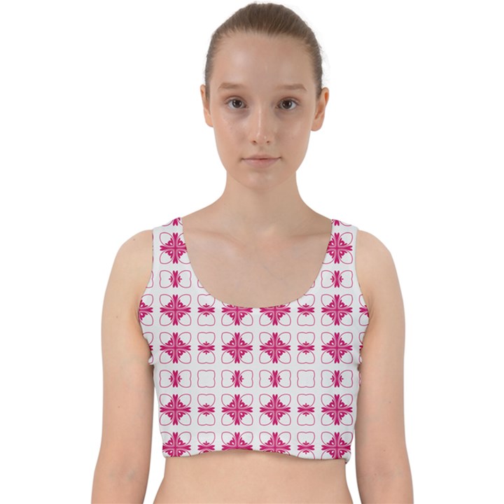 DF Hazel Conins Velvet Racer Back Crop Top