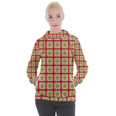 Df Hackberry Grid Women s Hooded Pullover by deformigo