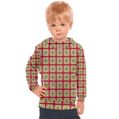 Df Hackberry Grid Kids  Hooded Pullover by deformigo