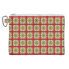 Df Hackberry Grid Canvas Cosmetic Bag (xl) by deformigo