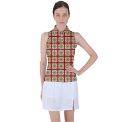 Df Hackberry Grid Women s Sleeveless Polo Tee by deformigo