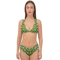 Df Russell Wolfe Double Strap Halter Bikini Set by deformigo