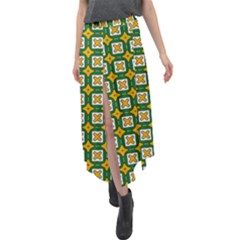 Df Russell Wolfe Velour Split Maxi Skirt by deformigo