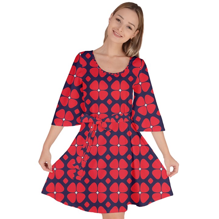 DF Clematis Velour Kimono Dress