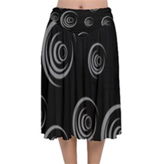 Rounder Velvet Flared Midi Skirt by anthromahe