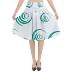 Rounder V Flared Midi Skirt by anthromahe