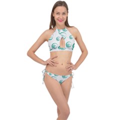 Rounder V Cross Front Halter Bikini Set