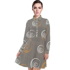 Rounder Vi Long Sleeve Chiffon Shirt Dress