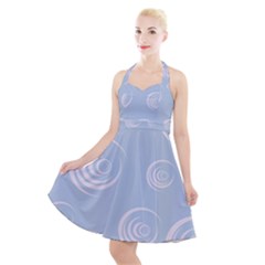 Rounder Vii Halter Party Swing Dress  by anthromahe