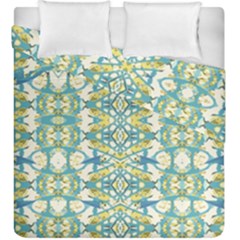 Colored Geometric Ornate Patterned Print Duvet Cover Double Side (king Size)