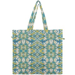 Colored Geometric Ornate Patterned Print Canvas Travel Bag by dflcprintsclothing