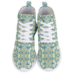 Colored Geometric Ornate Patterned Print Women s Lightweight High Top Sneakers