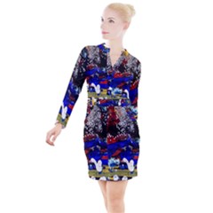 Holidays 1 1 Button Long Sleeve Dress by bestdesignintheworld