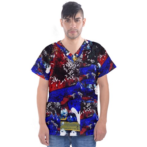 Holidays 1 1 Men s V-neck Scrub Top by bestdesignintheworld