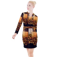 Christmas Tree  1 1 Button Long Sleeve Dress by bestdesignintheworld