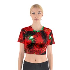 Christmas Tree  1 5 Cotton Crop Top by bestdesignintheworld