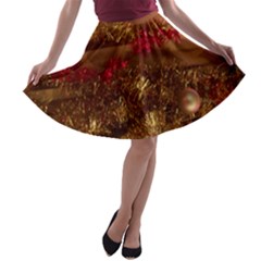 Christmas Tree  1 18 A-line Skater Skirt by bestdesignintheworld