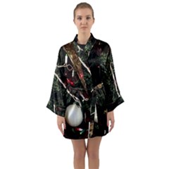 Christmas Tree  1 20 Long Sleeve Satin Kimono by bestdesignintheworld