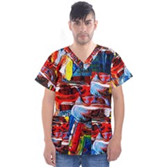 Red Aeroplane 6 Men s V-neck Scrub Top