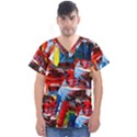 Red Aeroplane 6 Men s V-Neck Scrub Top View1