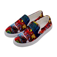 Red Aeroplane 6 Women s Canvas Slip Ons by bestdesignintheworld