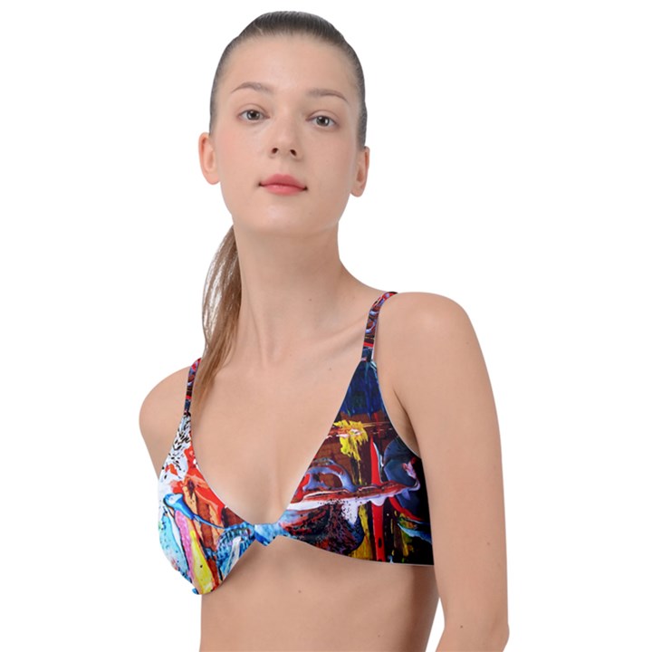 Red Aeroplane 6 Knot Up Bikini Top