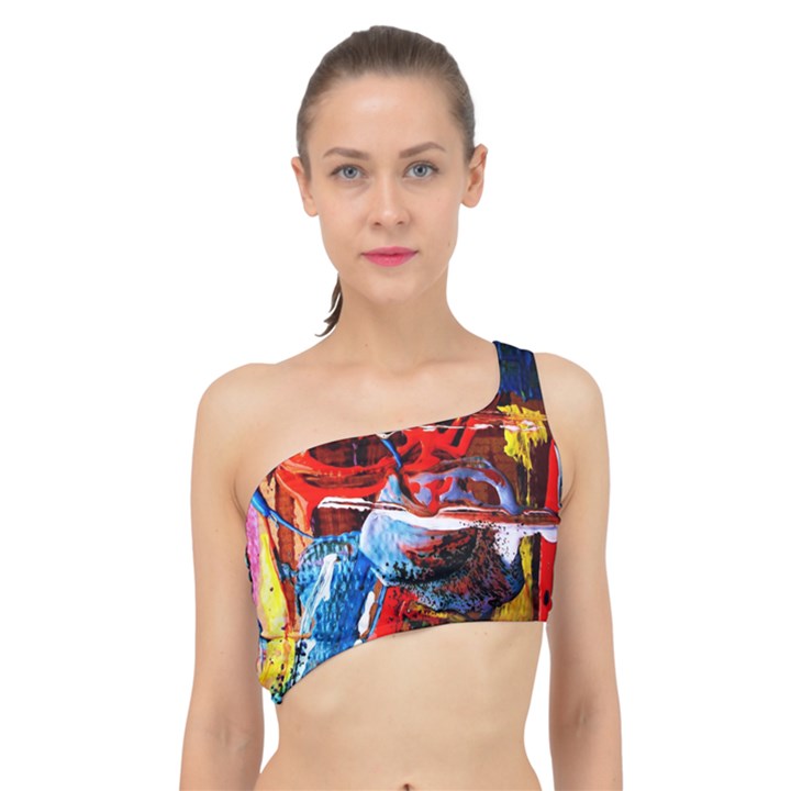 Red Aeroplane 6 Spliced Up Bikini Top 