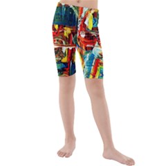 Red Aeroplane 1 Kids  Mid Length Swim Shorts by bestdesignintheworld