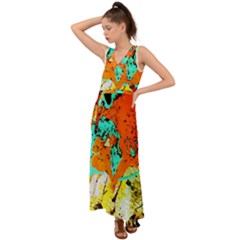 Fragrance Of Kenia 8 V-neck Chiffon Maxi Dress