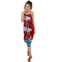 Point Of View-1-1 Waist Tie Cover Up Chiffon Dress