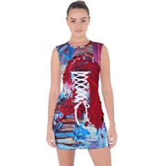 Point Of View-1-1 Lace Up Front Bodycon Dress