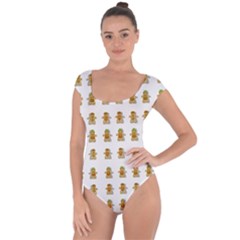 Ginger Breads Dancing So Merry Short Sleeve Leotard  by pepitasart