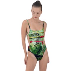 Continental Breakfast 6 Tie Strap One Piece Swimsuit