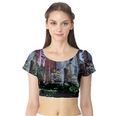 Hot Day In Dallas 53 Short Sleeve Crop Top by bestdesignintheworld