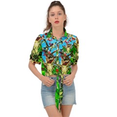 Coral Tree 2 Tie Front Shirt  by bestdesignintheworld