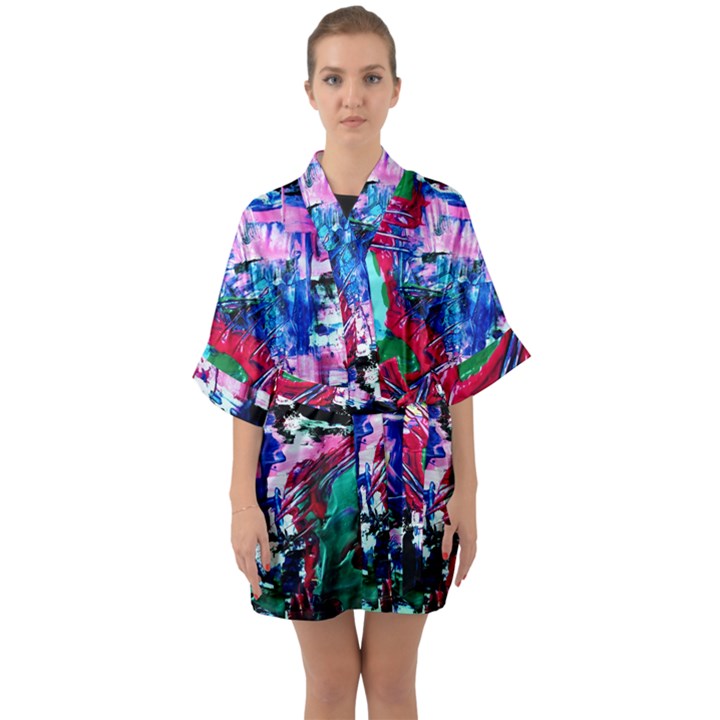 Combat Trans 6 Half Sleeve Satin Kimono 