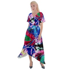 Combat Trans 6 Cross Front Sharkbite Hem Maxi Dress