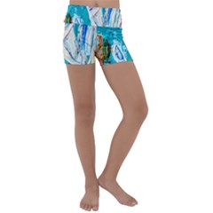 Marine On Balboa Island Kids  Lightweight Velour Yoga Shorts by bestdesignintheworld