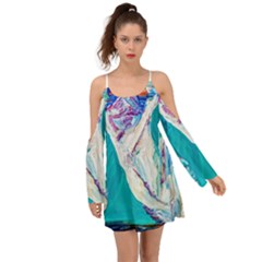 Marine On Balboa Island Kimono Sleeves Boho Dress