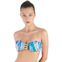 Marine On Balboa Island Twist Bandeau Bikini Top