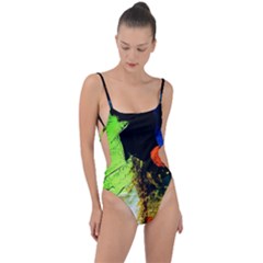 I Wonder 1 Tie Strap One Piece Swimsuit by bestdesignintheworld