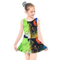 I Wonder 1 Kids  Skater Dress Swimsuit by bestdesignintheworld