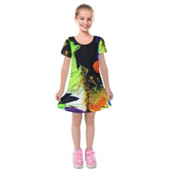 I Wonder 1 Kids  Short Sleeve Velvet Dress