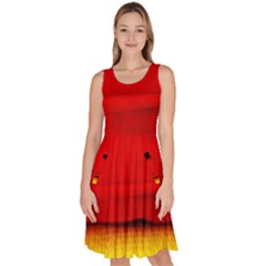 Colors And Fabrics 7 Knee Length Skater Dress With Pockets