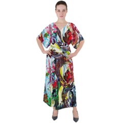 Eden Garden 12 V-neck Boho Style Maxi Dress by bestdesignintheworld