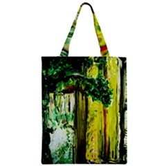 Old Tree And House With An Arch 8 Zipper Classic Tote Bag by bestdesignintheworld