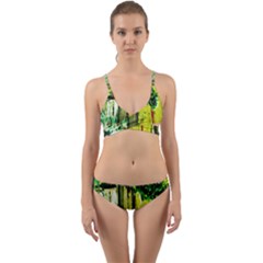 Old Tree And House With An Arch 8 Wrap Around Bikini Set by bestdesignintheworld