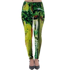 Old Tree And House With An Arch 8 Lightweight Velour Leggings by bestdesignintheworld