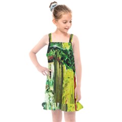 Old Tree And House With An Arch 8 Kids  Overall Dress by bestdesignintheworld